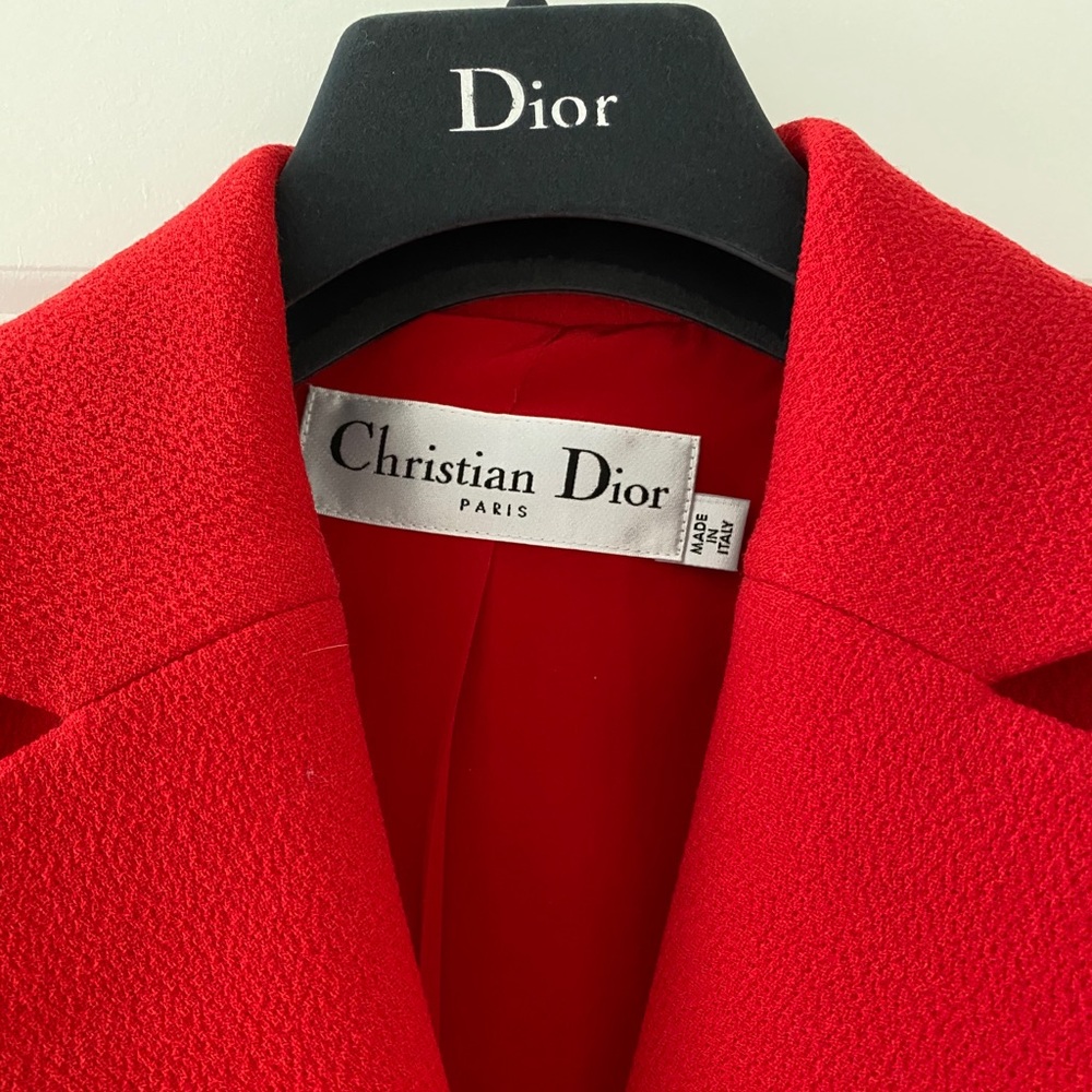 Christian Dior Red Tweed Dress